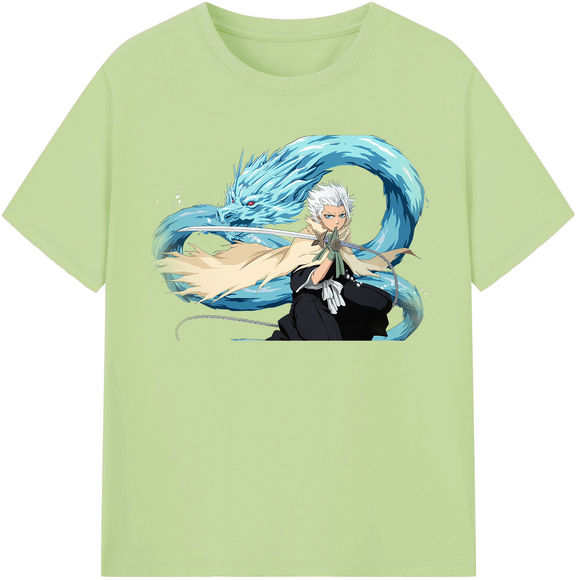 （画像用） ブリーチ 日番谷冬獅郎（ひつがや とうしろう） BLEACH Hitsugaya Toushirou 綿100％半袖Tシャツ（フロントプリント）
